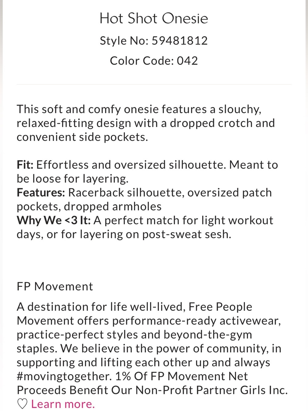 FP Movement by Free People Light Grey Onsie - Picture 13 of 15